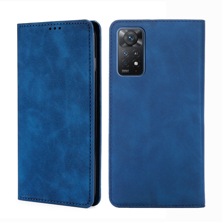 Custodia per telefono in pelle con vibrazione magnetica Skin Feel, For Xiaomi Redmi Note 11 Global / Note 11S, For Xiaomi Redmi Note 11 Pro 4G/5G Global, For Xiaomi 12 Lite, For Xiaomi 12 Pro