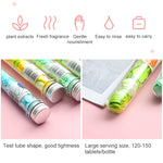 10 pezzi monouso portatile da viaggio a forma di tubo in scatola con coriandoli mini piatto di sapone, Emoji Series, Animal Series, Succulent Series, Fruit Series, Words Series, Constellation Series, Cherry Blossom Series, Pig Baby Series