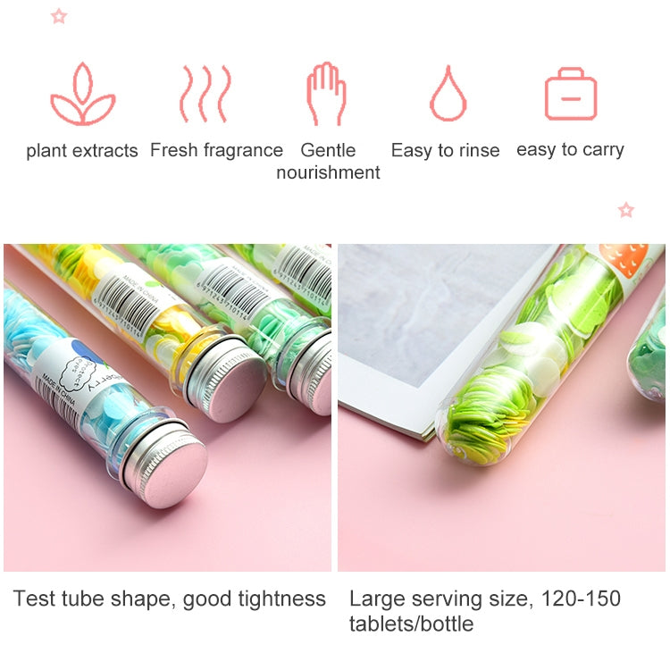 10 pezzi monouso portatile da viaggio a forma di tubo in scatola con coriandoli mini piatto di sapone, Emoji Series, Animal Series, Succulent Series, Fruit Series, Words Series, Constellation Series, Cherry Blossom Series, Pig Baby Series