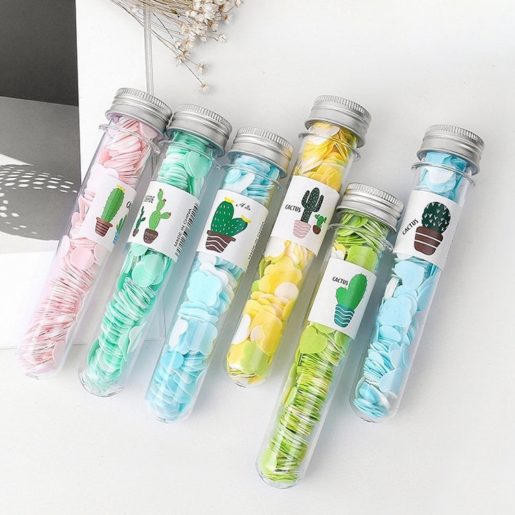 10 pezzi monouso portatile da viaggio a forma di tubo in scatola con coriandoli mini piatto di sapone, Emoji Series, Animal Series, Succulent Series, Fruit Series, Words Series, Constellation Series, Cherry Blossom Series, Pig Baby Series