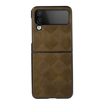 Custodia per telefono in PU scozzese intrecciata, For Samsung Galaxy Z Flip4