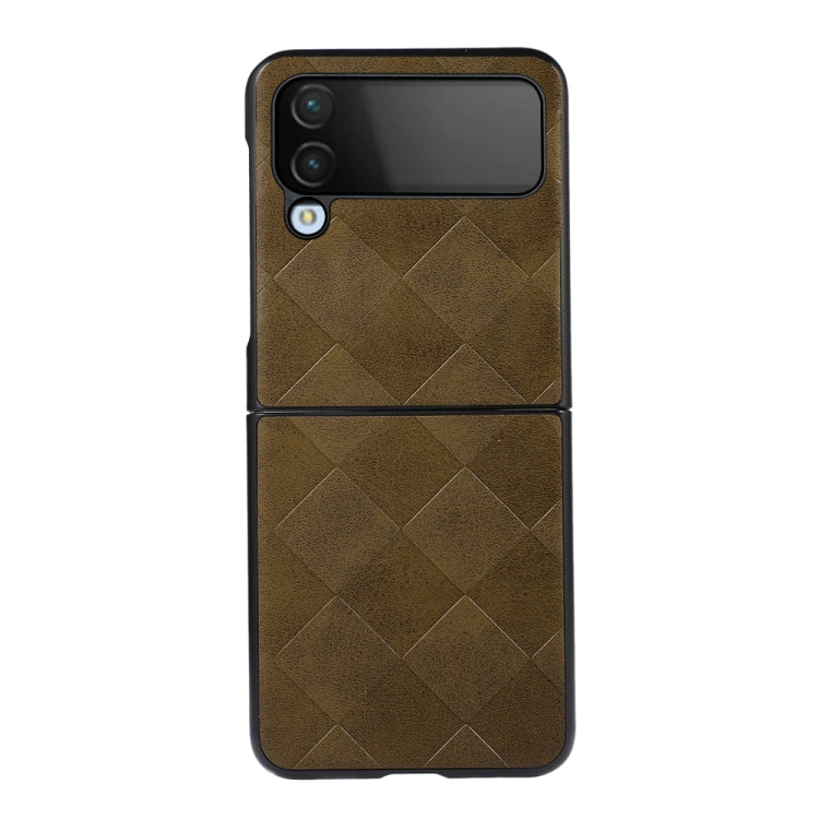 Custodia per telefono in PU scozzese intrecciata, For Samsung Galaxy Z Flip4