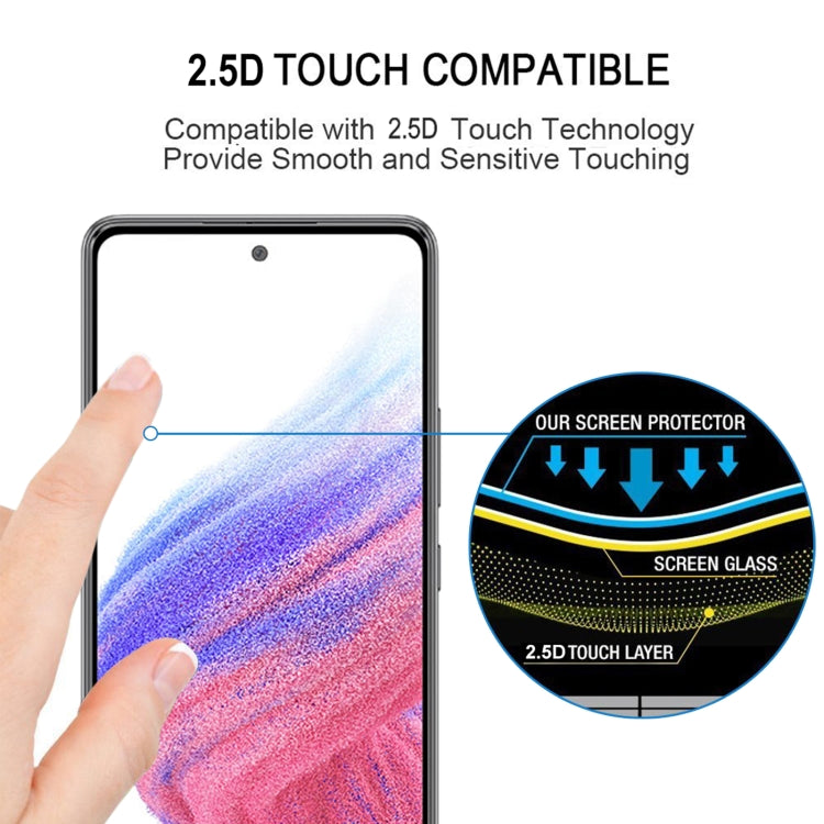 Pellicola in vetro temperato con protezione per schermo a copertura completa da 25 pezzi, For Samsung Galaxy A53 5G (25 PCS)