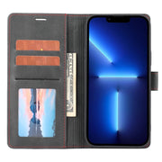 Custodia per telefono in pelle con flip a portafoglio classico, For iPhone 13 mini, For iPhone 13, For iPhone 13 Pro, For iPhone 13 Pro Max