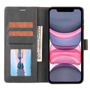 Custodia per telefono in pelle con flip a portafoglio classico, For iPhone 11 Pro, For iPhone 11 Pro Max, For iPhone X / XS, For iPhone XR