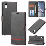 Custodia portafoglio in pelle con flip per iPhone XR e compatibil