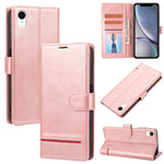 Custodia portafoglio in pelle con flip per iPhone XR e compatibil
