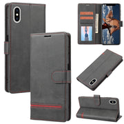 Custodia per telefono in pelle con flip a portafoglio classico, For iPhone XS Max, For iPhone SE 2022 / 2020 / 8 / 7, For iPhone 7 Plus / 8 Plus