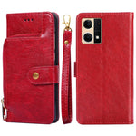 Custodia per cellulare in pelle con cerniera, For OPPO Find X5 Pro, For OPPO K10 5G, For OPPO K10 Pro 5G, For OPPO Reno7 4G/F21 Pro 4G, For OPPO Reno7 5G Global/Find X5 Lite, For OPPO Realme 9 Pro