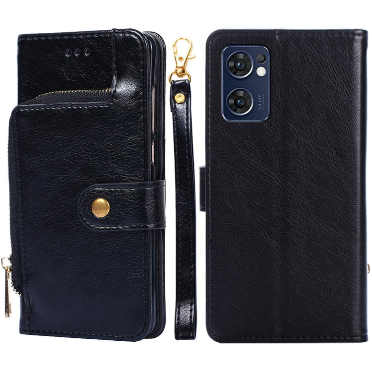 Custodia per cellulare in pelle con cerniera, For OPPO Find X5 Pro, For OPPO K10 5G, For OPPO K10 Pro 5G, For OPPO Reno7 4G/F21 Pro 4G, For OPPO Reno7 5G Global/Find X5 Lite, For OPPO Realme 9 Pro