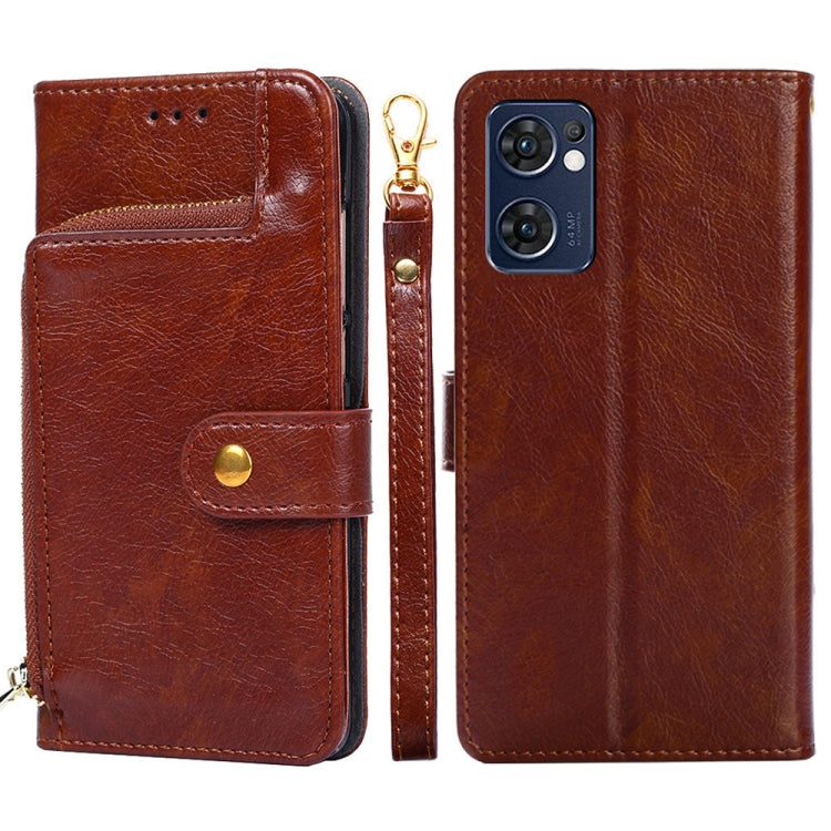 Custodia per cellulare in pelle con cerniera, For OPPO Find X5 Pro, For OPPO K10 5G, For OPPO K10 Pro 5G, For OPPO Reno7 4G/F21 Pro 4G, For OPPO Reno7 5G Global/Find X5 Lite, For OPPO Realme 9 Pro