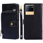 Custodia per cellulare in pelle con cerniera, For vivo iQOO 9 5G, For vivo IQOO Neo6 5G, For vivo iQOO U5 5G, For vivo S12/V23, For vivo S12 Pro/V23 Pro, For vivo X80 Pro China