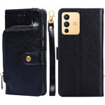 Custodia per cellulare in pelle con cerniera, For vivo iQOO 9 5G, For vivo IQOO Neo6 5G, For vivo iQOO U5 5G, For vivo S12/V23, For vivo S12 Pro/V23 Pro, For vivo X80 Pro China