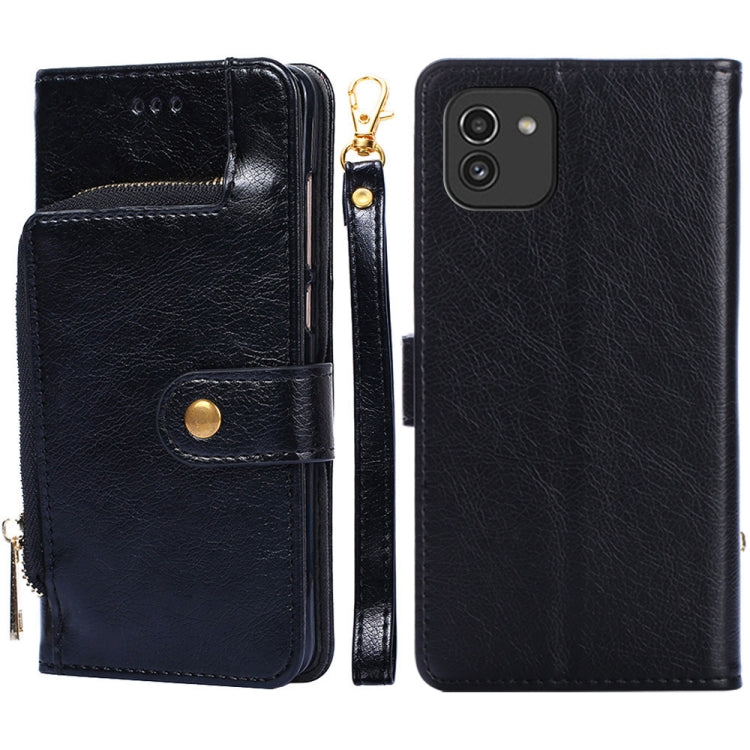Custodia per cellulare in pelle con cerniera, For Samsung Galaxy A03 EU, For Samsung Galaxy A23 5G, For Samsung Galaxy M33 5G, For Samsung Galaxy M53 5G, For Sony Xperia Ace III, For Xiaomi Poco M4 Pro