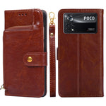 Custodia per cellulare in pelle con cerniera, For Xiaomi Poco X4 Pro 5G, For Xiaomi Redmi K50/Redmi K50 Pro, For Xiaomi Redmi K50 Gaming/Poco F4 GT, For Xiaomi Redmi Note 11 Global/Redmi Note 11S, For Xiaomi Redmi Note 11 Pro Global, For Xiaomi 12 Lite