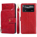 Custodia per cellulare in pelle con cerniera, For Xiaomi Poco X4 Pro 5G, For Xiaomi Redmi K50/Redmi K50 Pro, For Xiaomi Redmi K50 Gaming/Poco F4 GT, For Xiaomi Redmi Note 11 Global/Redmi Note 11S, For Xiaomi Redmi Note 11 Pro Global, For Xiaomi 12 Lite