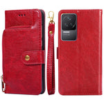 Custodia per cellulare in pelle con cerniera, For Xiaomi Poco X4 Pro 5G, For Xiaomi Redmi K50/Redmi K50 Pro, For Xiaomi Redmi K50 Gaming/Poco F4 GT, For Xiaomi Redmi Note 11 Global/Redmi Note 11S, For Xiaomi Redmi Note 11 Pro Global, For Xiaomi 12 Lite