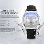 Orologio al quarzo impermeabile YAZOLE 513 con cinturino in pelle e calendario