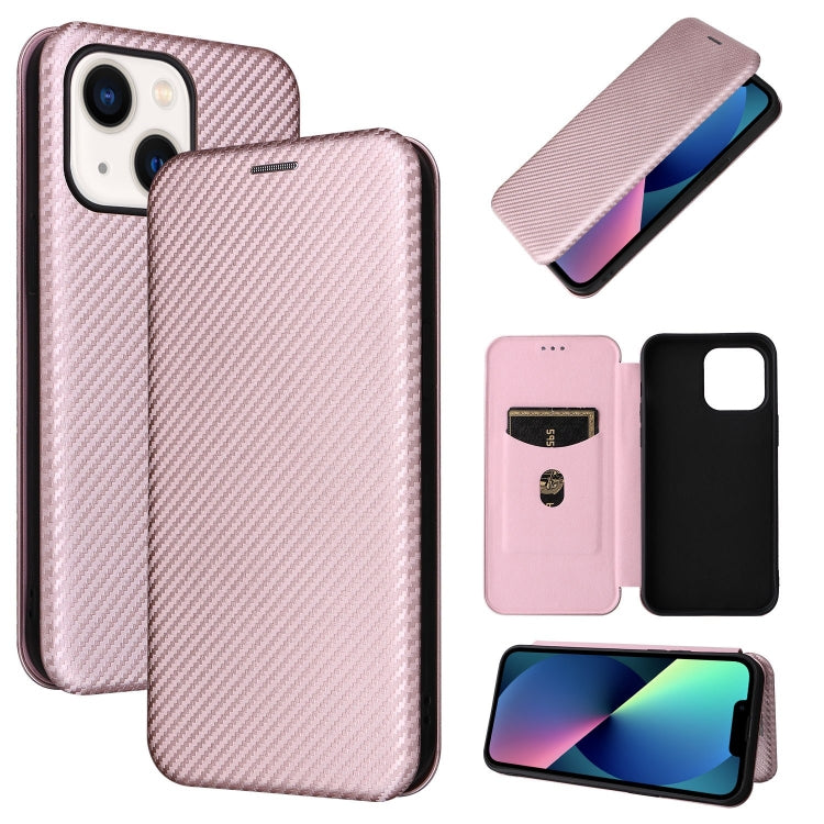Custodia per telefono in pelle con vibrazione magnetica in fibra di carbonio, For iPhone 14, For iPhone 14 Plus, For iPhone 14 Pro, For iPhone 14 Pro Max
