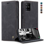 Custodia portafoglio in pelle per Galaxy A71 con slot carte