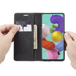 Custodia portafoglio in pelle per Galaxy A71 con slot carte