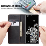 Custodia portafoglio in pelle con slot carte per Galaxy S20