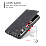 Custodia portafoglio in pelle con slot carte per Galaxy S20