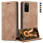 Custodia portafoglio in pelle con slot carte per Galaxy S20