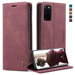 Custodia portafoglio in pelle con slot carte per Galaxy S20