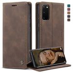 Custodia portafoglio in pelle con slot carte per Galaxy S20