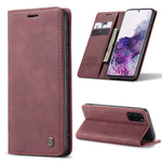 Custodia portafoglio in pelle con slot carte per Galaxy S20