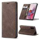 Custodia portafoglio in pelle con slot carte per Galaxy S20