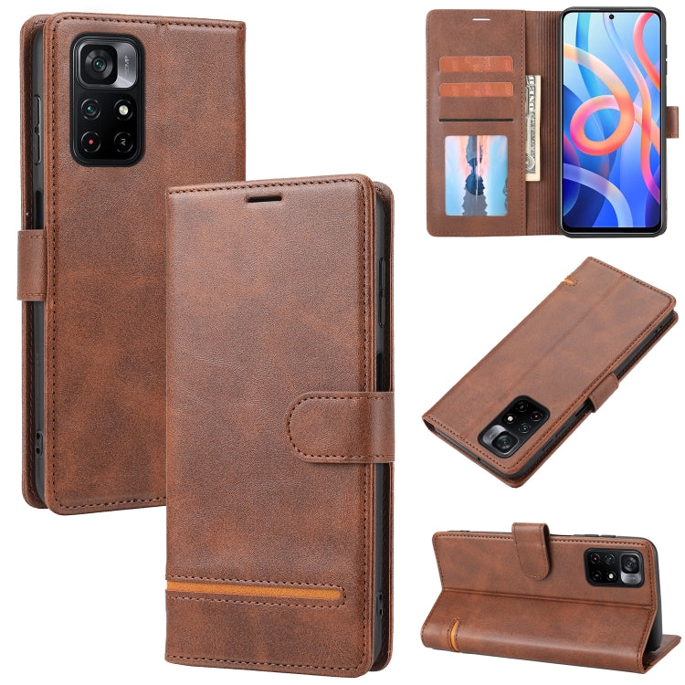 Custodia per telefono in pelle con flip a portafoglio classico, For Xiaomi Redmi Note 10 / 10S, For Xiaomi Redmi Note 11 5G / Poco M4 Pro 5G, For Xiaomi Redmi Note 11 Pro, For Xiaomi Poco X3 GT/Redmi Note 10 Pro 5G CN