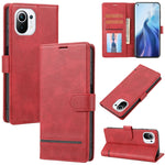 Custodia per telefono in pelle con flip a portafoglio classico, For Xiaomi Mi 11, For Xiaomi Mi 11 Lite, For Xiaomi 11T / 11T Pro, For Xiaomi 12