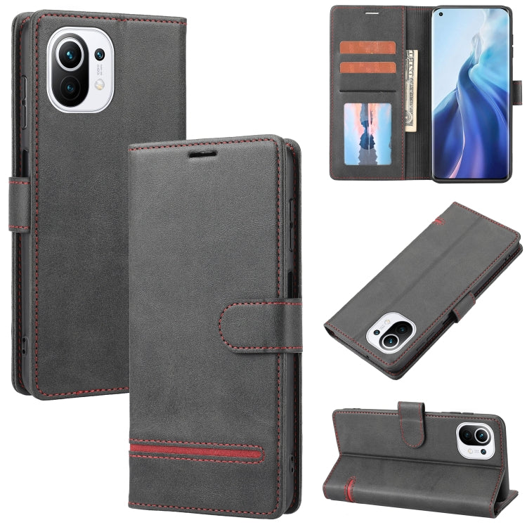 Custodia per telefono in pelle con flip a portafoglio classico, For Xiaomi Mi 11, For Xiaomi Mi 11 Lite, For Xiaomi 11T / 11T Pro, For Xiaomi 12