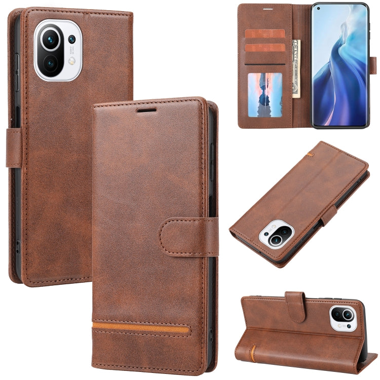 Custodia per telefono in pelle con flip a portafoglio classico, For Xiaomi Mi 11, For Xiaomi Mi 11 Lite, For Xiaomi 11T / 11T Pro, For Xiaomi 12