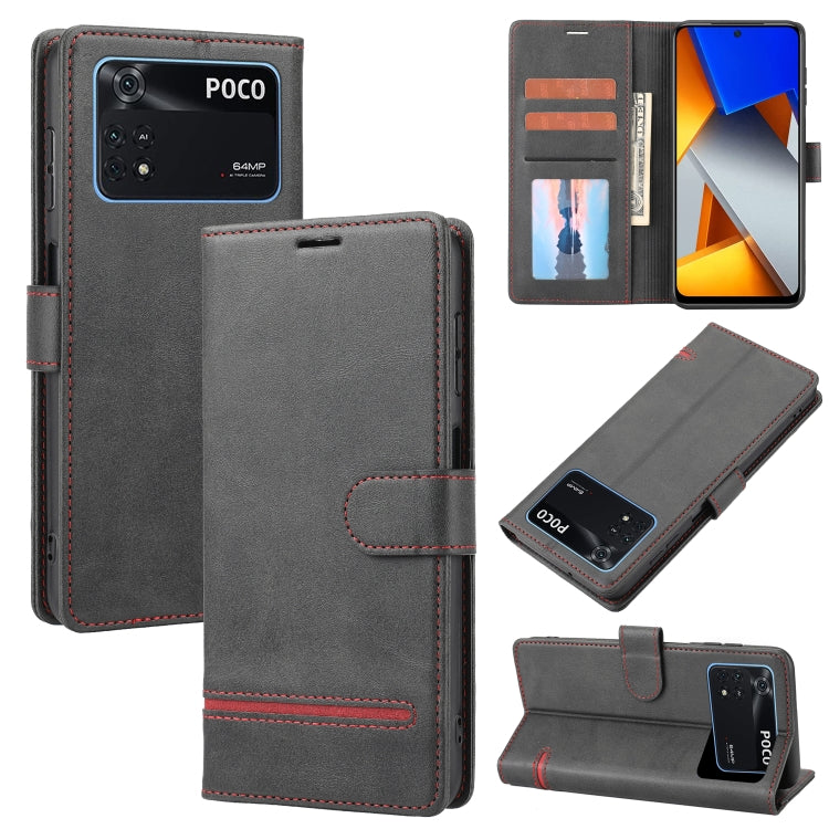 Custodia per telefono in pelle con flip a portafoglio classico, For Xiaomi 12 Lite, For Xiaomi 12 Pro, For Xiaomi Poco F3 / K40 / K40 Pro, For Xiaomi Poco M4 Pro 4G
