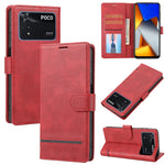 Custodia per telefono in pelle con flip a portafoglio classico, For Xiaomi 12 Lite, For Xiaomi 12 Pro, For Xiaomi Poco F3 / K40 / K40 Pro, For Xiaomi Poco M4 Pro 4G