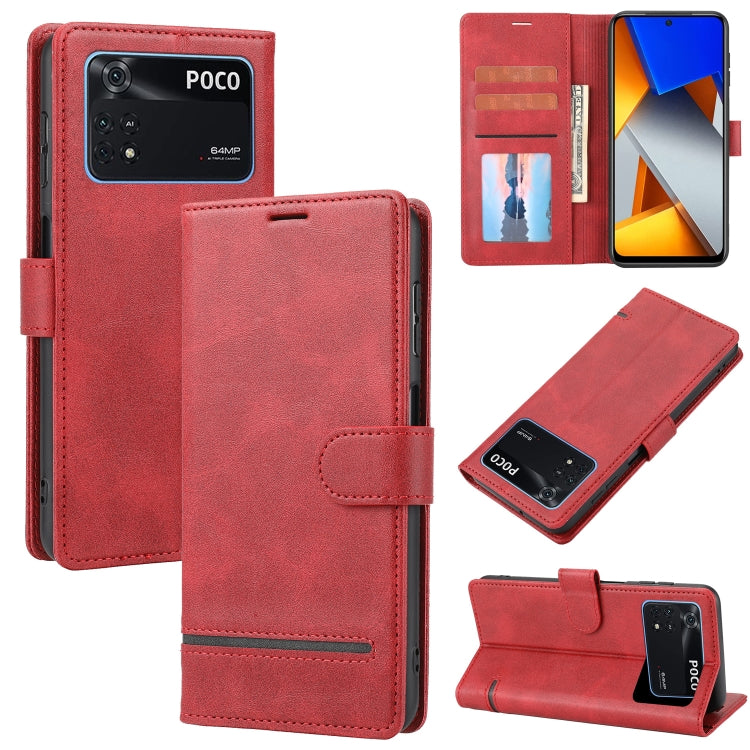Custodia per telefono in pelle con flip a portafoglio classico, For Xiaomi 12 Lite, For Xiaomi 12 Pro, For Xiaomi Poco F3 / K40 / K40 Pro, For Xiaomi Poco M4 Pro 4G