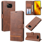 Custodia per telefono in pelle con flip a portafoglio classico, For Xiaomi Poco X3 NFC, For Xiaomi Poco X4 Pro 5G