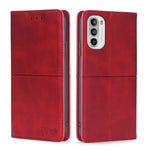 Custodia per telefono in pelle a vibrazione orizzontale magnetica con trama di mucca, For Motorola Moto G52 4G/G82 5G