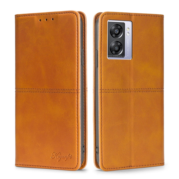 Custodia per telefono in pelle a vibrazione orizzontale magnetica con trama di mucca, For OPPO A36 4G/A76 4G Global, For OPPO A57 5G 2022/Realme Q5i, For OPPO A96 5G, For OPPO Find X5 Pro