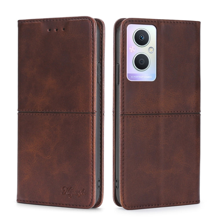 Custodia per telefono in pelle a vibrazione orizzontale magnetica con trama di mucca, For OPPO A36 4G/A76 4G Global, For OPPO A57 5G 2022/Realme Q5i, For OPPO A96 5G, For OPPO Find X5 Pro