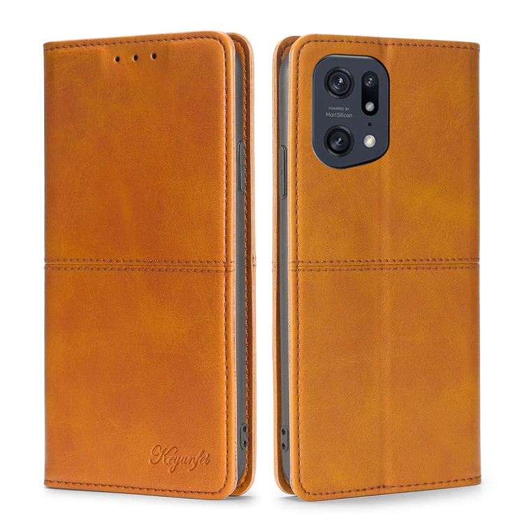 Custodia per telefono in pelle a vibrazione orizzontale magnetica con trama di mucca, For OPPO A36 4G/A76 4G Global, For OPPO A57 5G 2022/Realme Q5i, For OPPO A96 5G, For OPPO Find X5 Pro