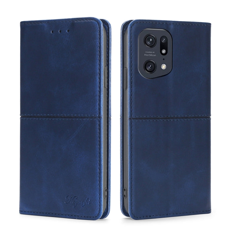 Custodia per telefono in pelle a vibrazione orizzontale magnetica con trama di mucca, For OPPO A36 4G/A76 4G Global, For OPPO A57 5G 2022/Realme Q5i, For OPPO A96 5G, For OPPO Find X5 Pro