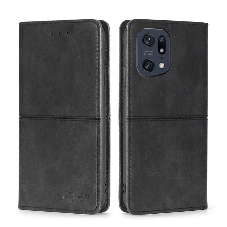 Custodia per telefono in pelle a vibrazione orizzontale magnetica con trama di mucca, For OPPO A36 4G/A76 4G Global, For OPPO A57 5G 2022/Realme Q5i, For OPPO A96 5G, For OPPO Find X5 Pro