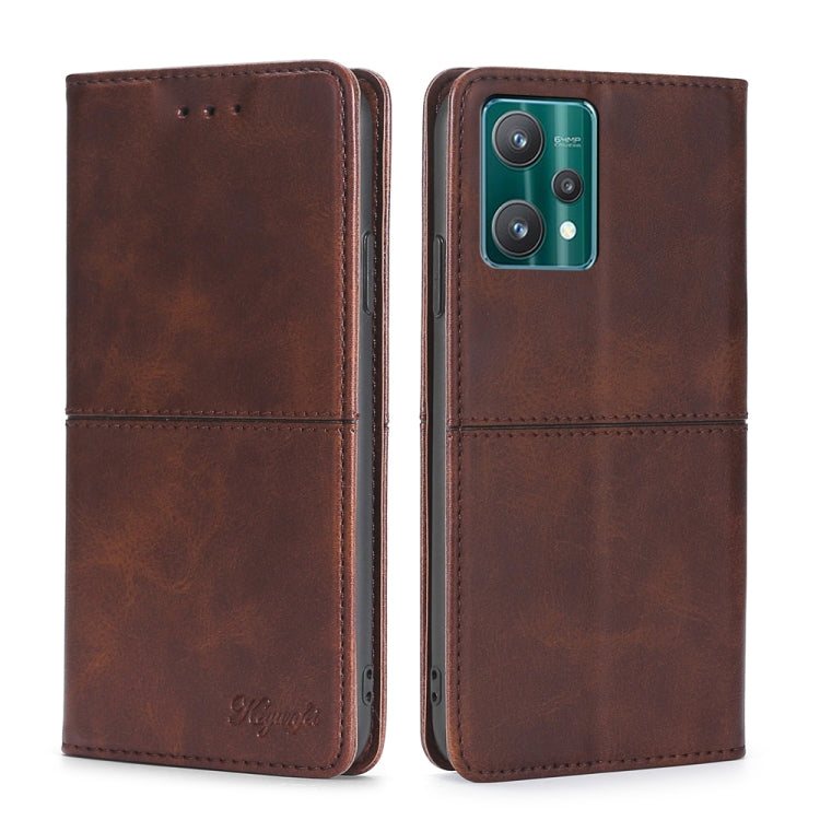Custodia per telefono in pelle a vibrazione orizzontale magnetica con trama di mucca, For OPPO Realme 9 Pro, For OPPO Realme 9 Pro+, For OPPO Realme 9i/A36 4G/A96 4G/K10 4G/A76 4G, For OPPO Realme C35
