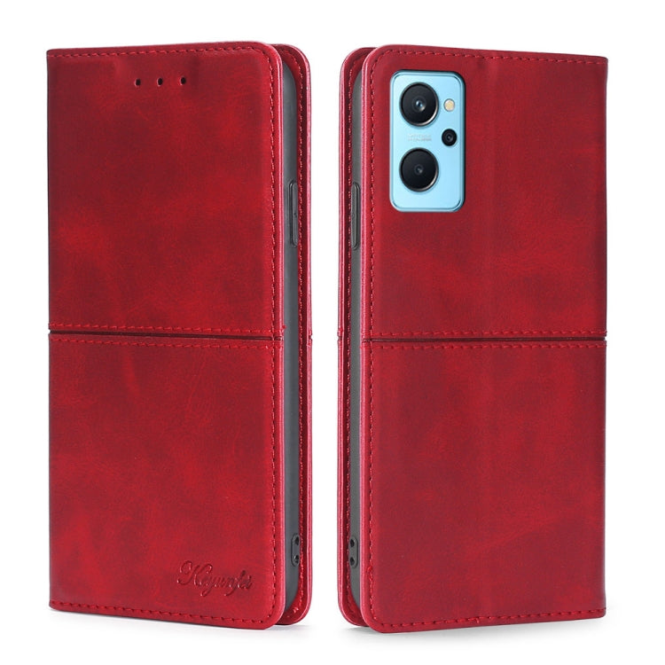 Custodia per telefono in pelle a vibrazione orizzontale magnetica con trama di mucca, For OPPO Realme 9 Pro, For OPPO Realme 9 Pro+, For OPPO Realme 9i/A36 4G/A96 4G/K10 4G/A76 4G, For OPPO Realme C35