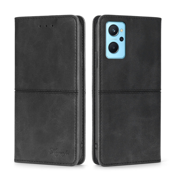 Custodia per telefono in pelle a vibrazione orizzontale magnetica con trama di mucca, For OPPO Realme 9 Pro, For OPPO Realme 9 Pro+, For OPPO Realme 9i/A36 4G/A96 4G/K10 4G/A76 4G, For OPPO Realme C35