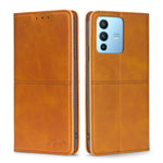 Custodia per telefono in pelle a vibrazione orizzontale magnetica con trama di mucca, For vivo S12 Pro 5G/V23 Pro, For vivo S15 5G, For vivo S15e 5G/T1 Snapdragon 778G, For vivo X80 Pro